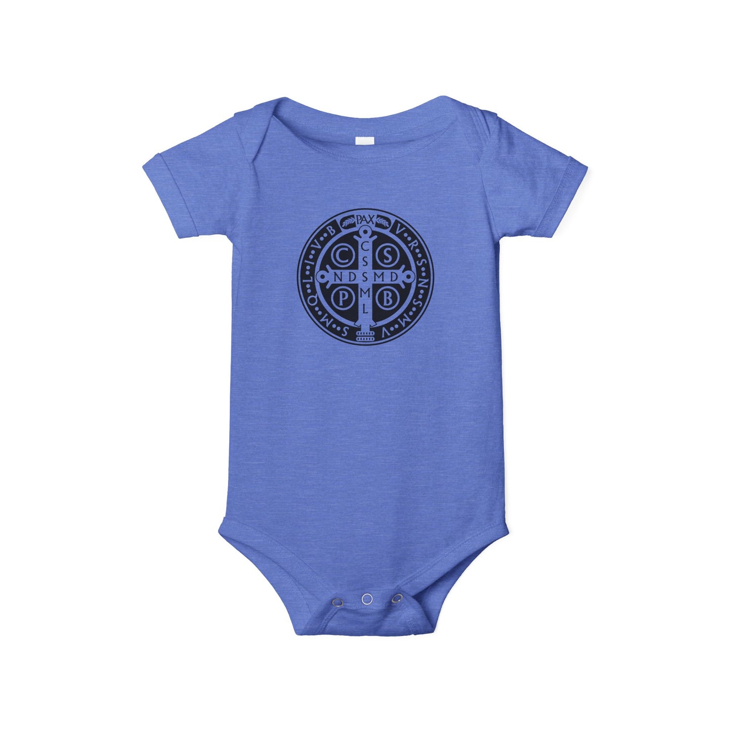 Infant Onesie - Black St Benedict Medal Warrior Baby